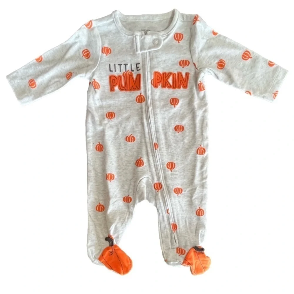 CARTERS Little Pumpkin onsie with footies